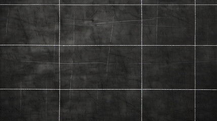 black paper with grunge white grid lines - obrazy, fototapety, plakaty