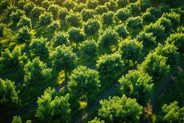 Fototapeta premium Vibrant Abstraction in Suburban Orchards