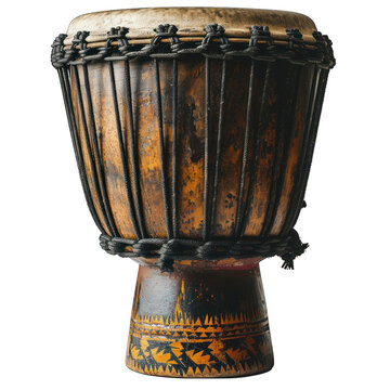 Djembe on White &ndash; 250 Style Isolated on Transparent or White Background, PNG