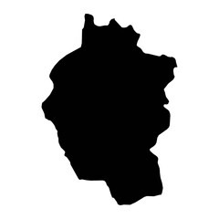 Kayah region map, administrative division of Myanmar. Vector illustration.