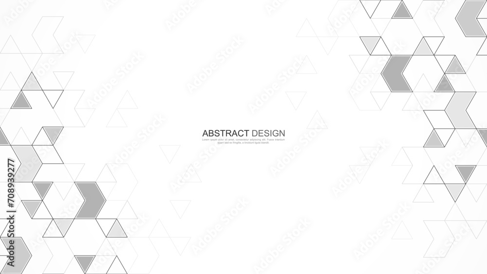 Poster creative idea of modern design with abstract geometric background. minimalist vector texture with tr