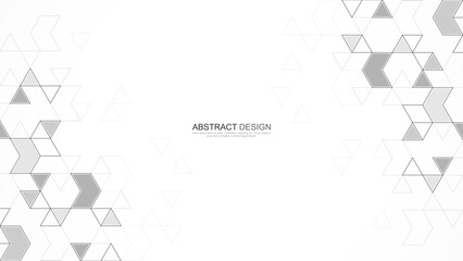 Creative idea of modern design with abstract geometric background. Minimalist vector texture with triangles pattern - obrazy, fototapety, plakaty