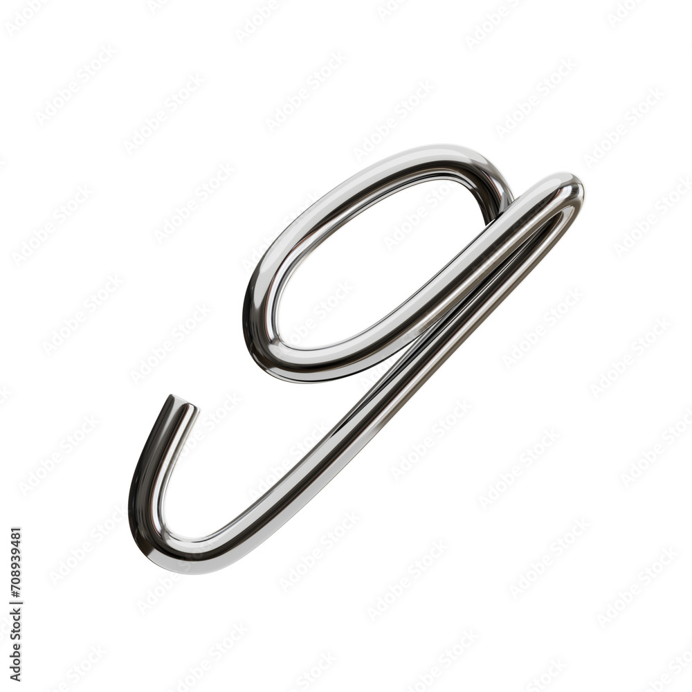 Poster g letter 3d shape chrome text. 3d illustration, 3d element, 3d rendering. 3d visualization isolated 