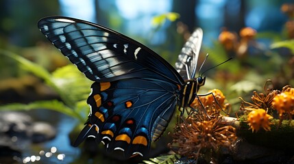 close up Shot of butterfly generative ai