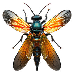 Firefly Isolated on Transparent or White Background, PNG