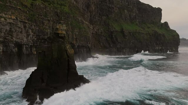 Moher Cliffs Ireland Aerial view