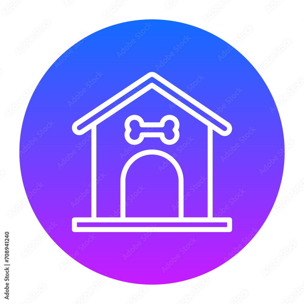 Poster pet house icon of family life iconset.