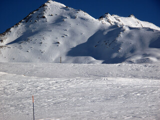 Sky slopes, mountains and blue sky - Val-Cenis - Haute Savoie - France