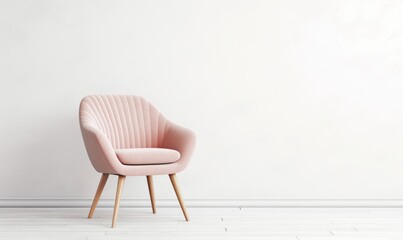 Armchair in room interior design