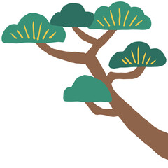 Tree, korean tree, pine tree, Korean style tree, bonsai, happy new year, seolnal, Seol, lunar new year, Lunar New Year's day, PNG, sticker, header, Clip art, illustration, graphic, painting, Korean, 