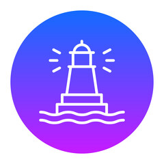 Fototapeta na wymiar Lighthouse Icon of City Elements iconset.