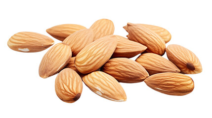 Almonds on Clear White on a transparent background