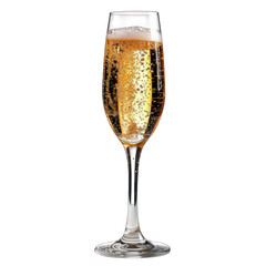 Champagne Flute Isolated on Transparent or White Background, PNG