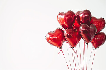 Red love heart shaped foil helium balloon for Birthday and Valentine celebrations