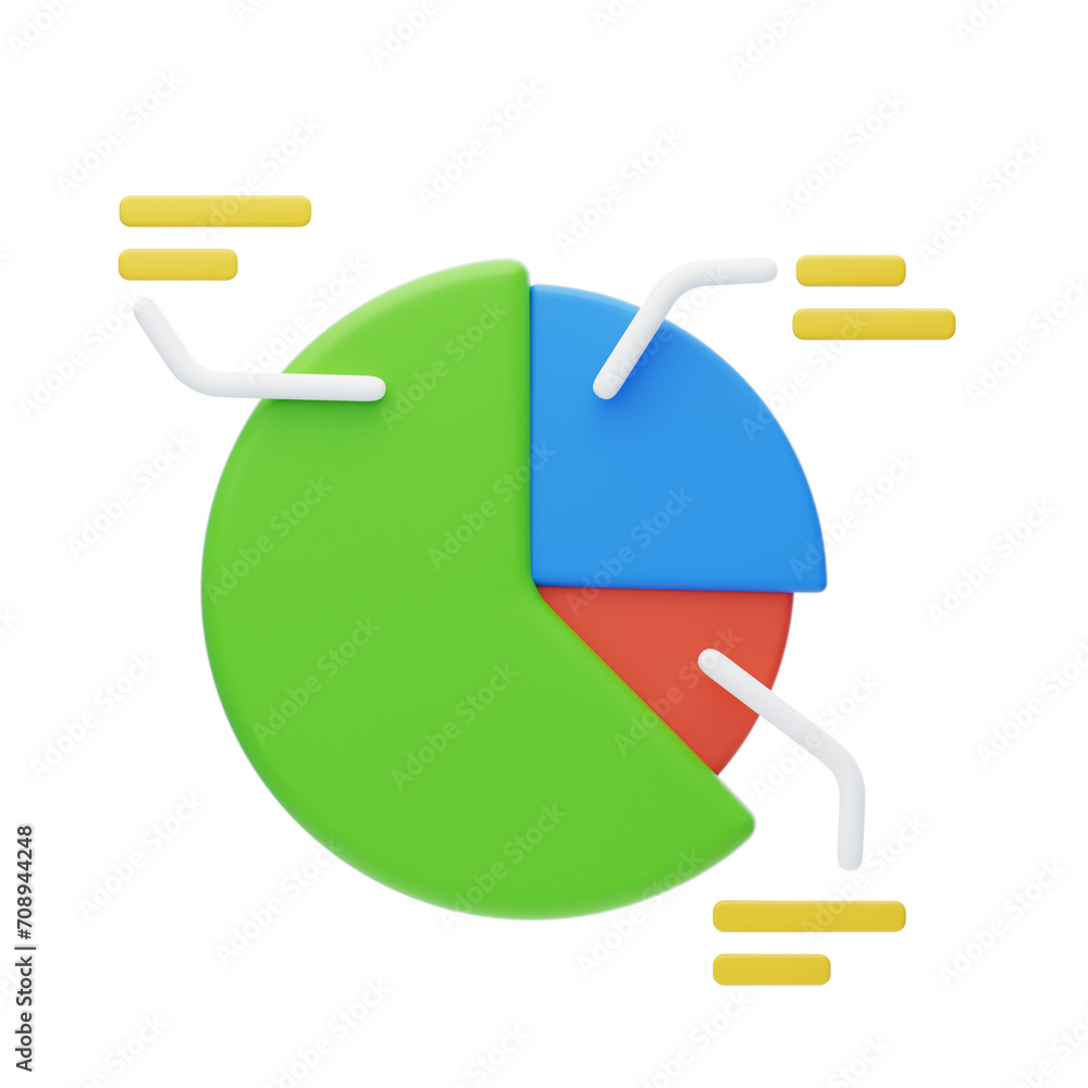 Poster 3d diagram visualizing concepts with precision and depth. 3d illustration, 3d element, 3d rendering.