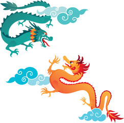 Illustration Design of Dragon Year Prosperity Unleashed in Lunar New Year

