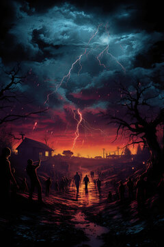 valley of the dead - Creepy Comic in 80s Style