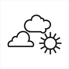 partly cloudy vector icon line template