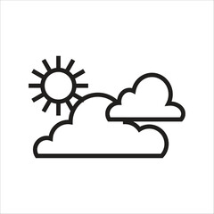 partly cloudy vector icon line template