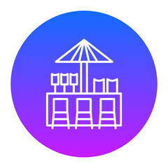 Naklejka premium Beach Bar Icon of Summer iconset.