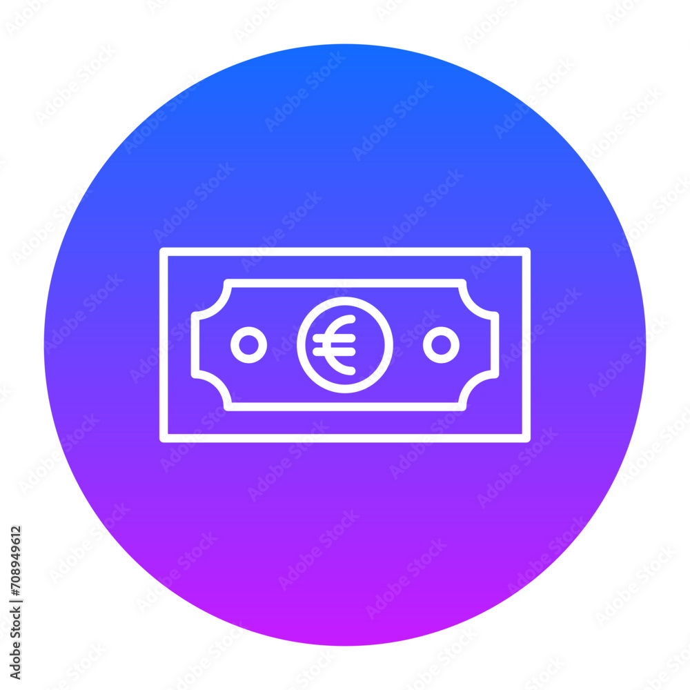 Canvas Prints euro bill icon