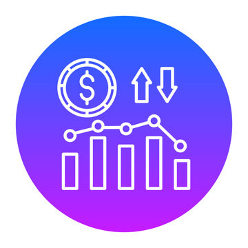 Increase and Decrease in Rate Icon