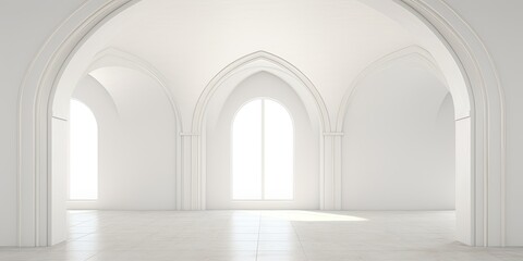 elegant white architectural element or isolated interior.