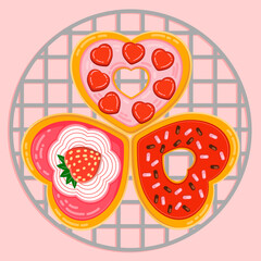 Heart Shape Donut for Valentine Day