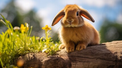 Charming scenes of a lop-eared rabbit displaying its adorable features, perfect for showcasing the charm of rabbit companions
