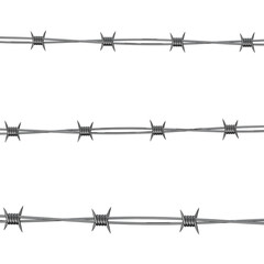 High-Resolution 3D Rendered Barb Wire Elements in 8K: Metallic Steel Barbed Wire Borders PNG, Isolated with Transparent Background, Ideal for Prison Security or Industrial Fencing Concepts