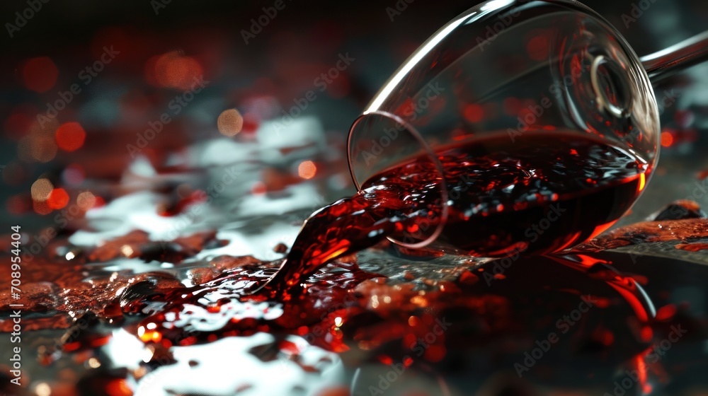 Poster a glass filled with red liquid sitting on top of a table next to another glass filled with red liqui