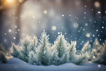 Winter ice and snow themed wallpaper