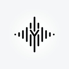letter Y Music logo design collection with gradient style