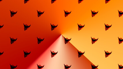 pattern halloween seamless smiling red 