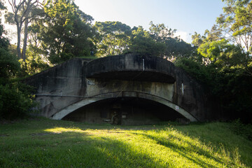 Fototapeta na wymiar Still view of Abandoned World War II Bunker