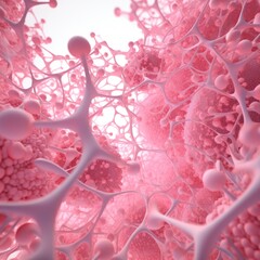 Molecular tissue 3D Animated Backgrounds, pink color