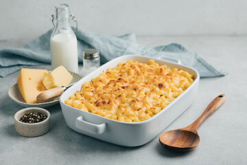 Italian pasta with cheese, selective focus