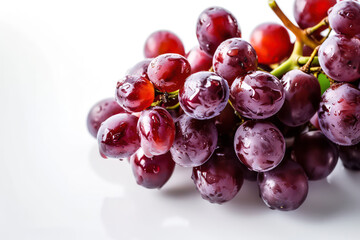 Fototapeta premium studio red grapes on white background 