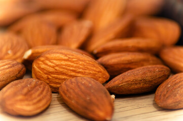 Captivating Almond Elegance: Macro Close-Up of Irresistible Nut Clusters