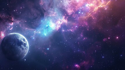 Obraz na płótnie Canvas shining stars galaxy in space. spiral galaxy and stars. Panorama milky way galaxy. Space dark background.