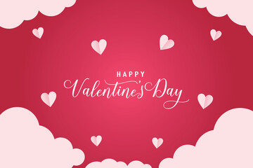 Valentine's Day background, Happy Valentine's Day banner