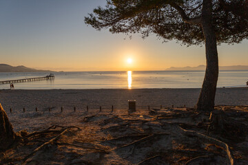 Sunrise at Mallorcas beach