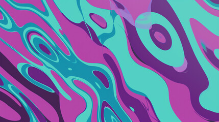 Fototapeta premium Pop Art Pattern Abstract Design Turquoise Purple Film Graphic Background Effect.