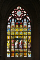 Gothic Tapestry of Light: Stained Glass of Saint Nicholas Church, Ghent