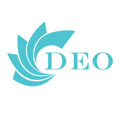 Fototapeta premium DEO letter design. DEO letter technology logo design on a white background.