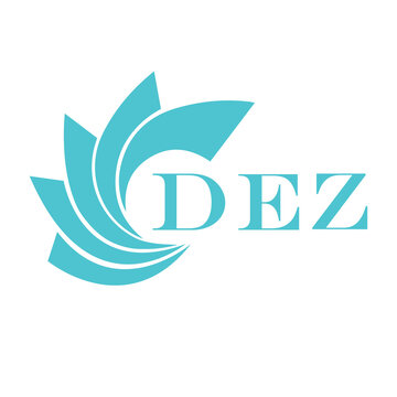 DEZ letter design. DEZ letter technology logo design on a white background.