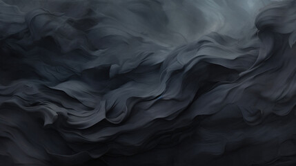 Dark abstract background with a dynamic wavy texture, suitable for sophisticated and artistic designs.