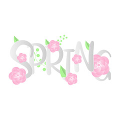 Illustration of spring flowers