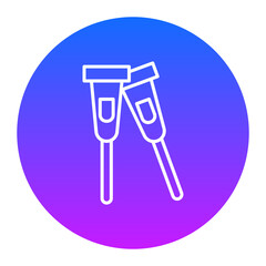Crutches Icon of Medicine iconset.