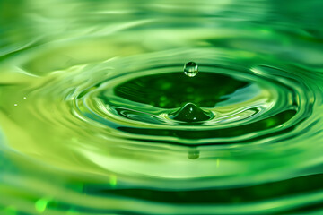 Fröhliche Erfrischung: Grüne Wassertropfen für natürliche Vitalität